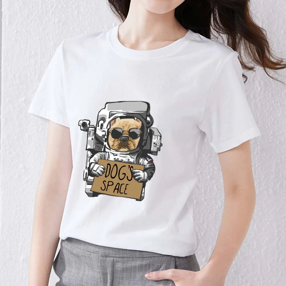 Ins Wind White Simple Casual Ladies Top