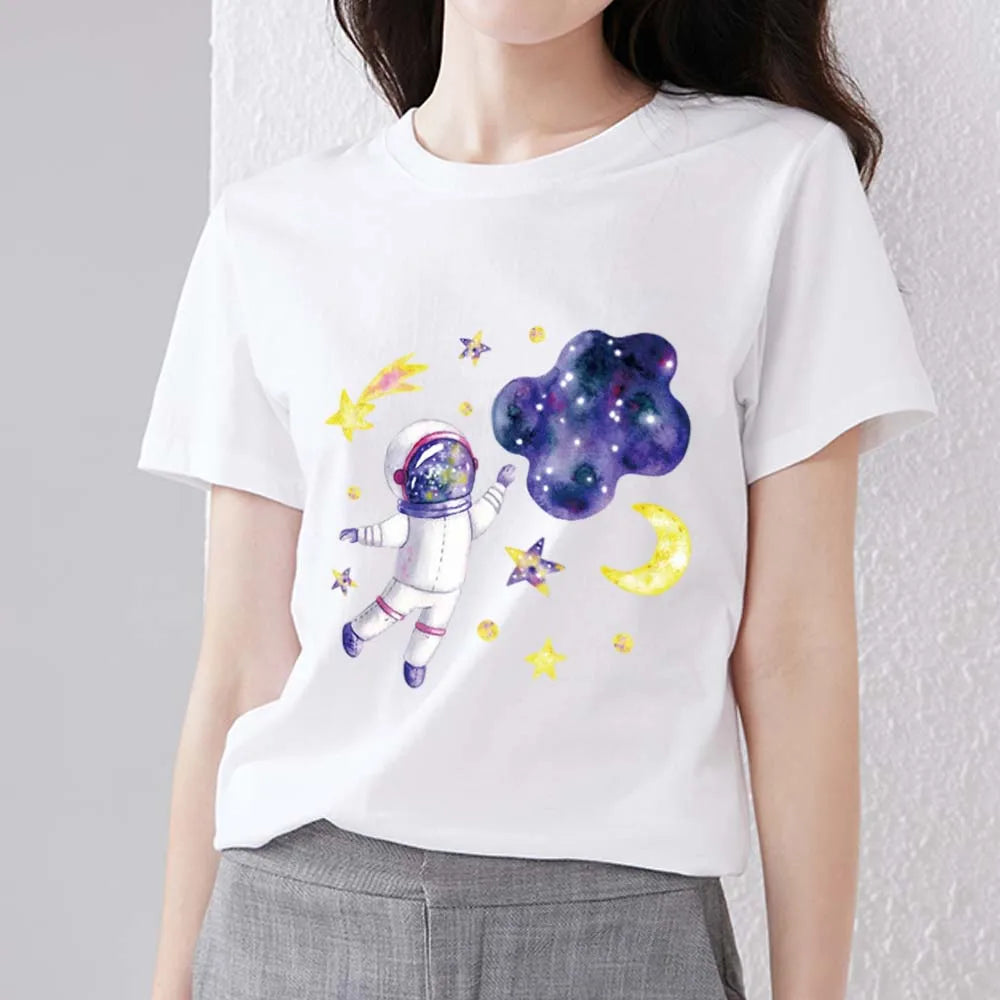 Ins Wind White Simple Casual Ladies Top