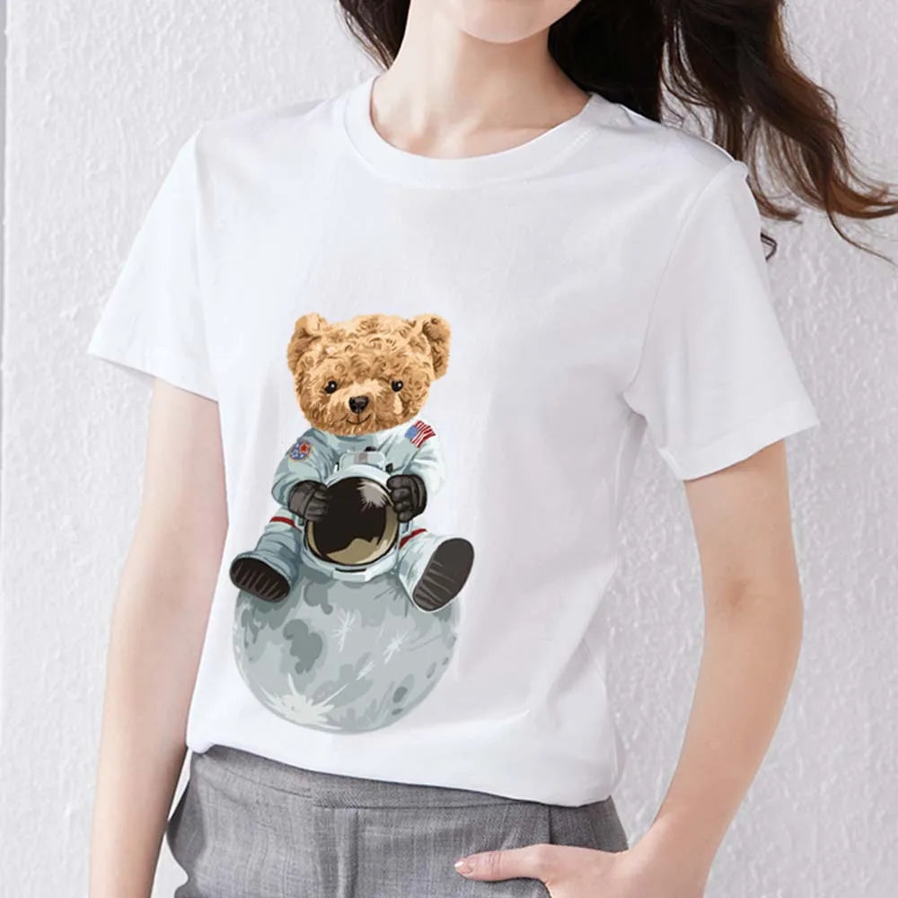Ins Wind White Simple Casual Ladies Top
