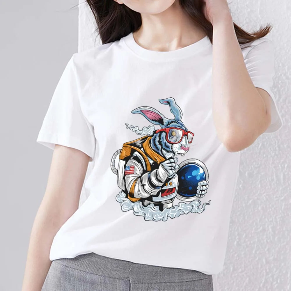 Ins Wind White Simple Casual Ladies Top