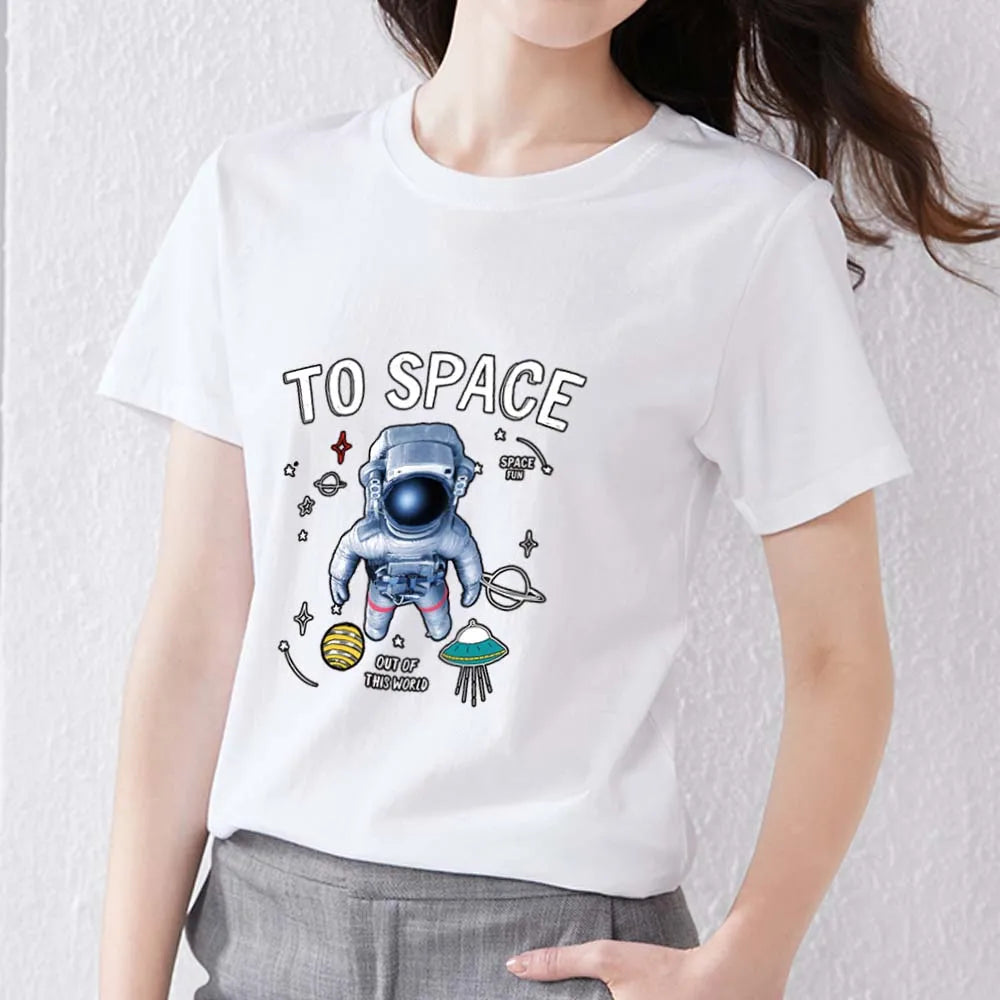 Ins Wind White Simple Casual Ladies Top
