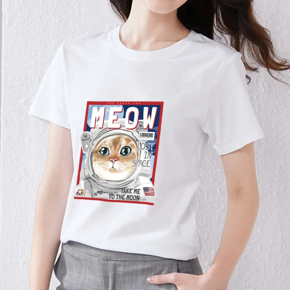 Ins Wind White Simple Casual Ladies Top