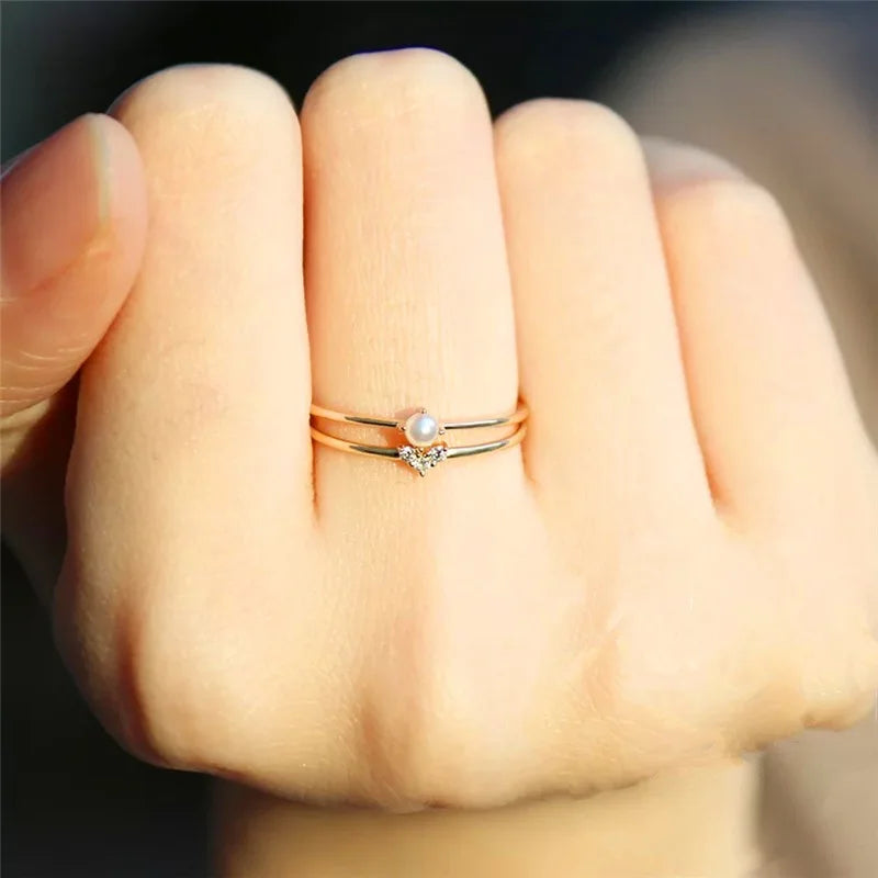 Little Heart Thin Rings