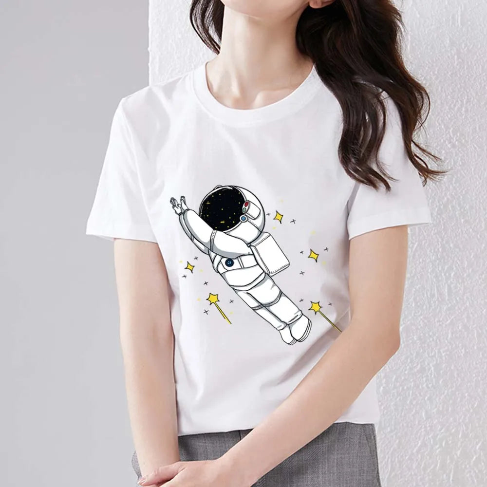 Ins Wind White Simple Casual Ladies Top