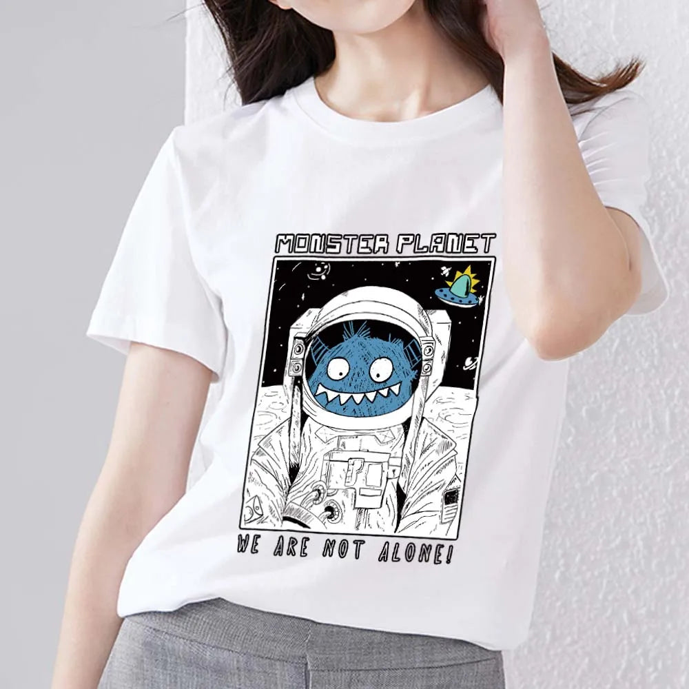 Ins Wind White Simple Casual Ladies Top