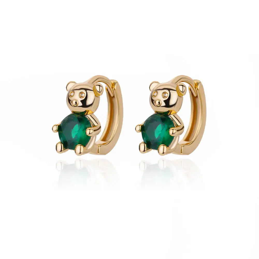Zircon Round Hoop Earrings