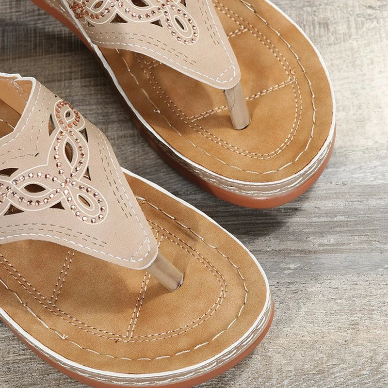 Clip Toe Wedge Sandals