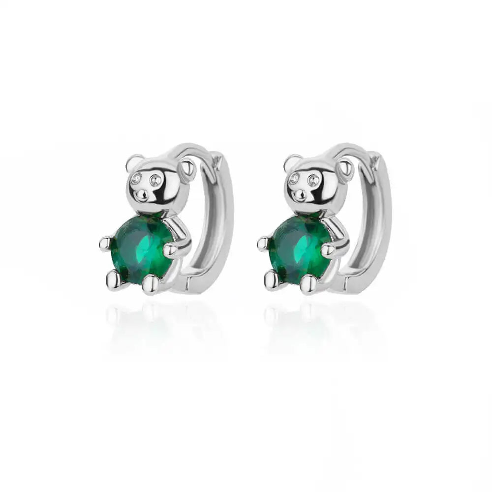 Zircon Round Hoop Earrings