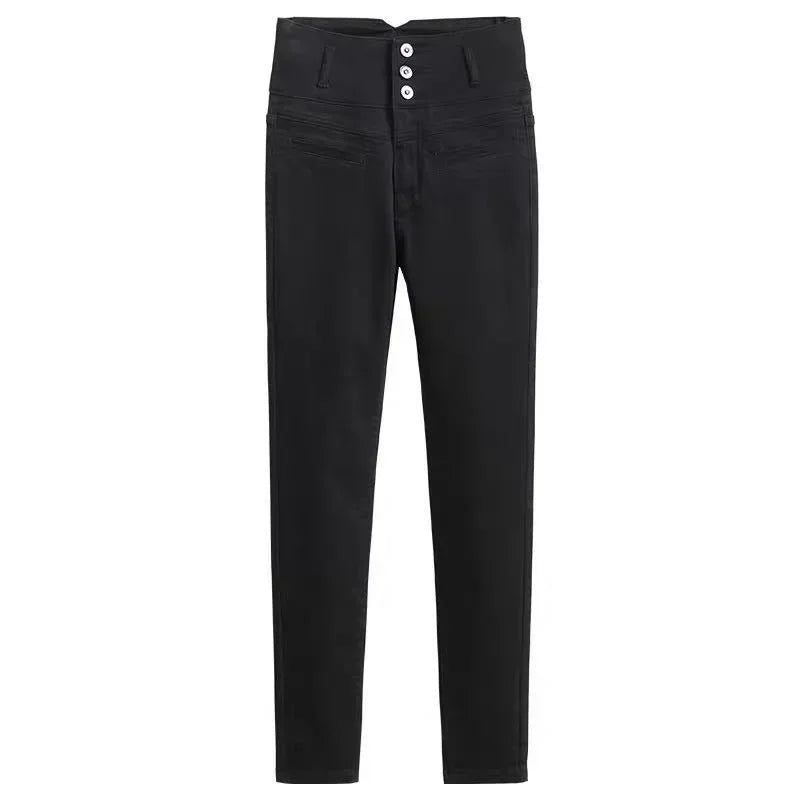 S-5XL Plus Velvet White Jeans