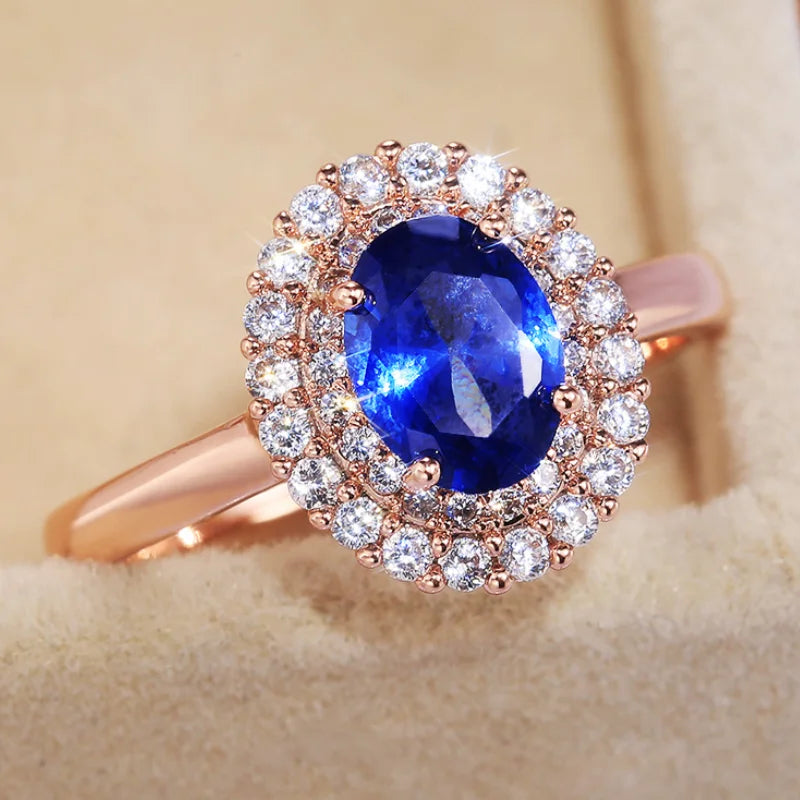Pink Cubic Zirconia Wedding Rings