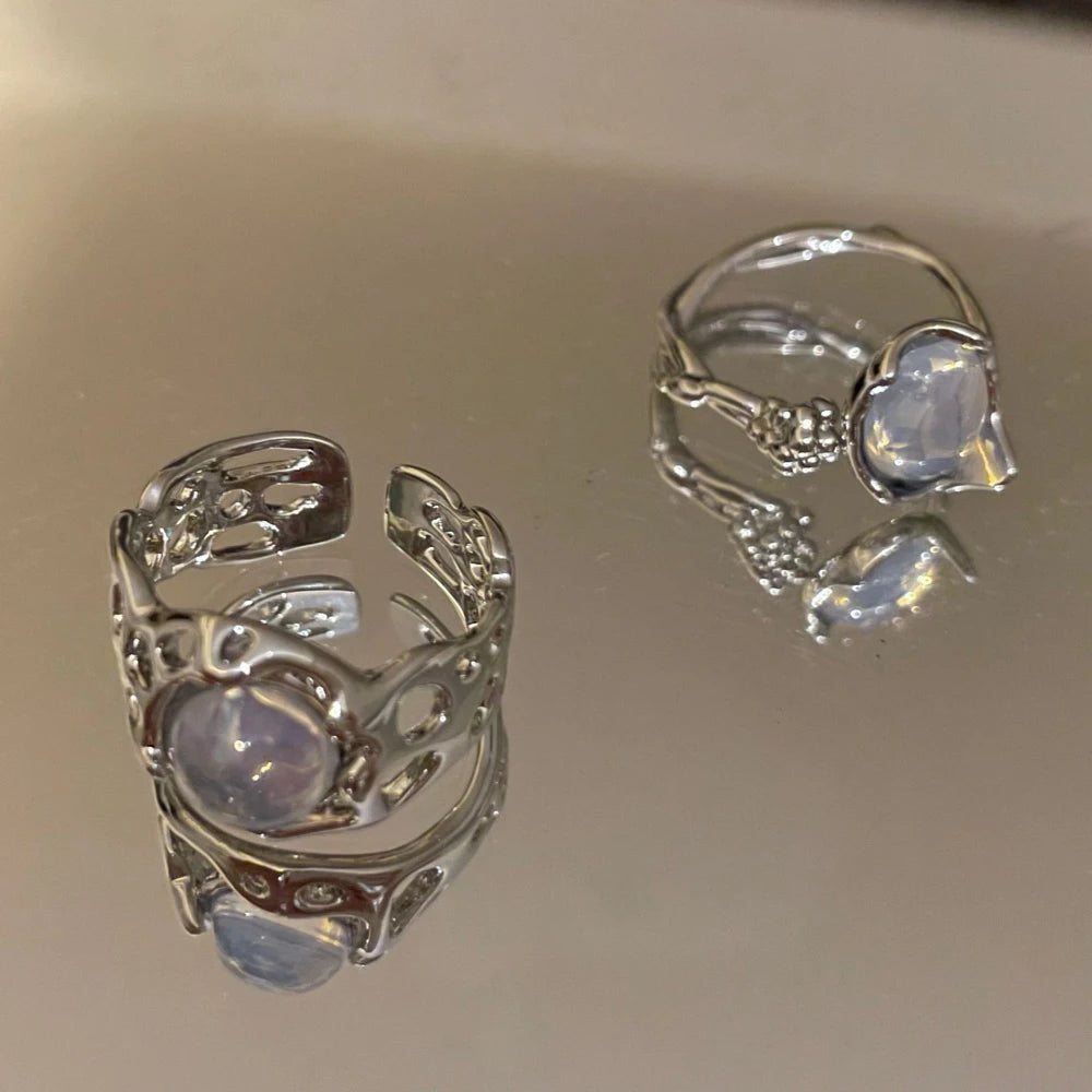 Moonlight Stone Inlaid Ring