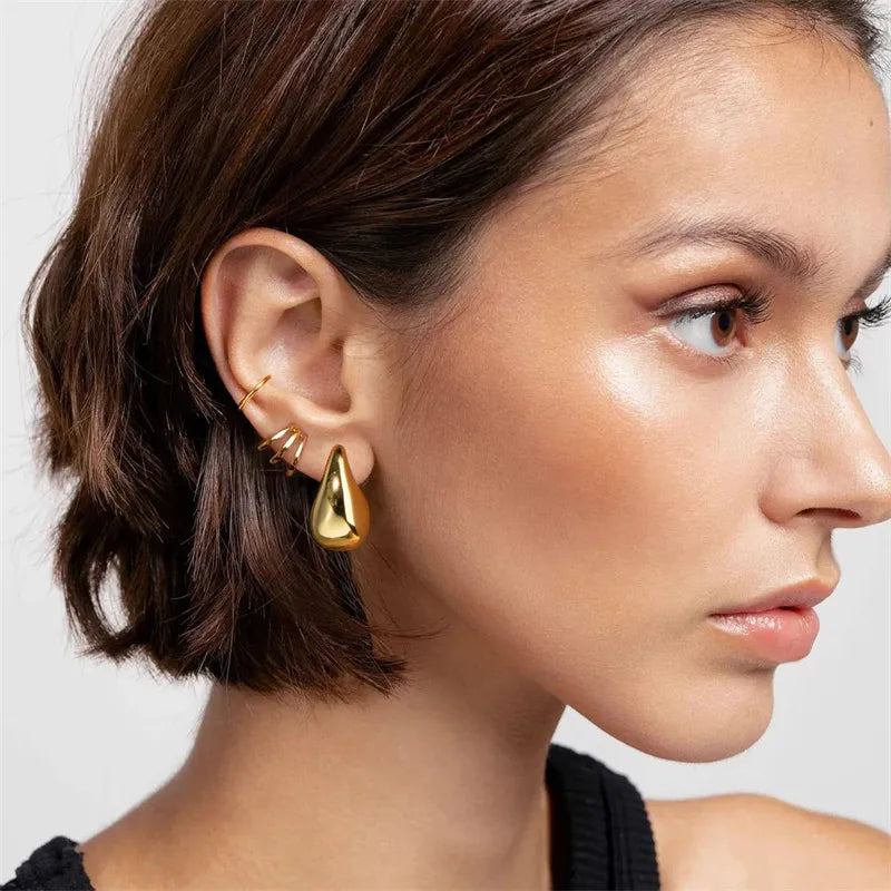Vintage Chunky Dome Drop Earrings