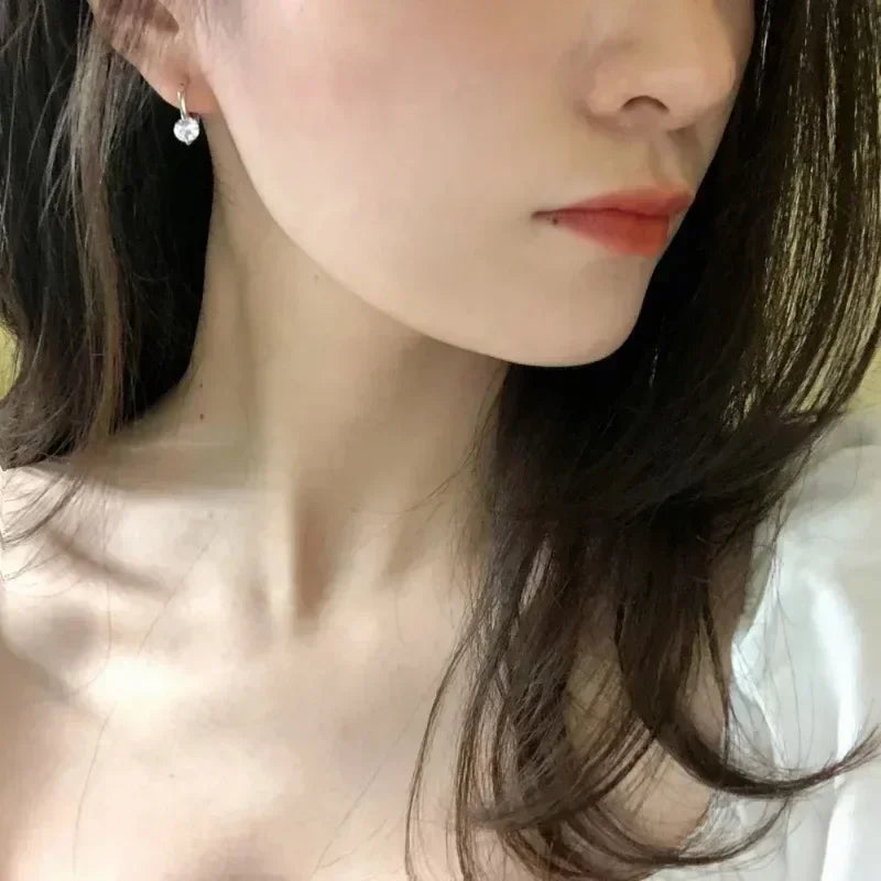 Round Zircon Simple Dangle Earrings