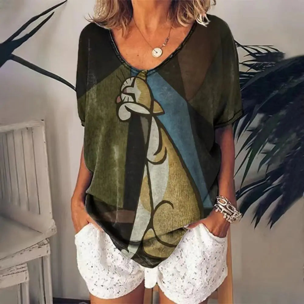 Retro Women's Cat T Shirt
