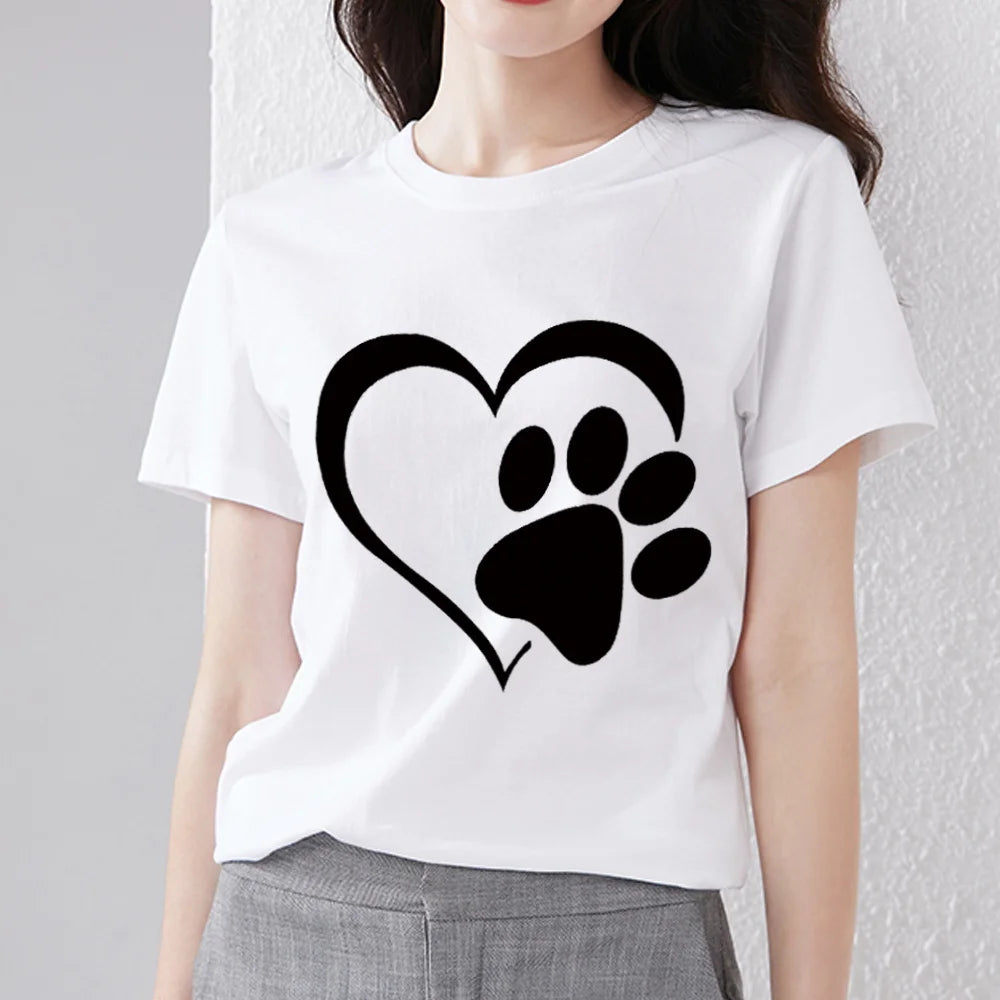 Women's Trend Sweet Wild Printing Love Pattern Shirt