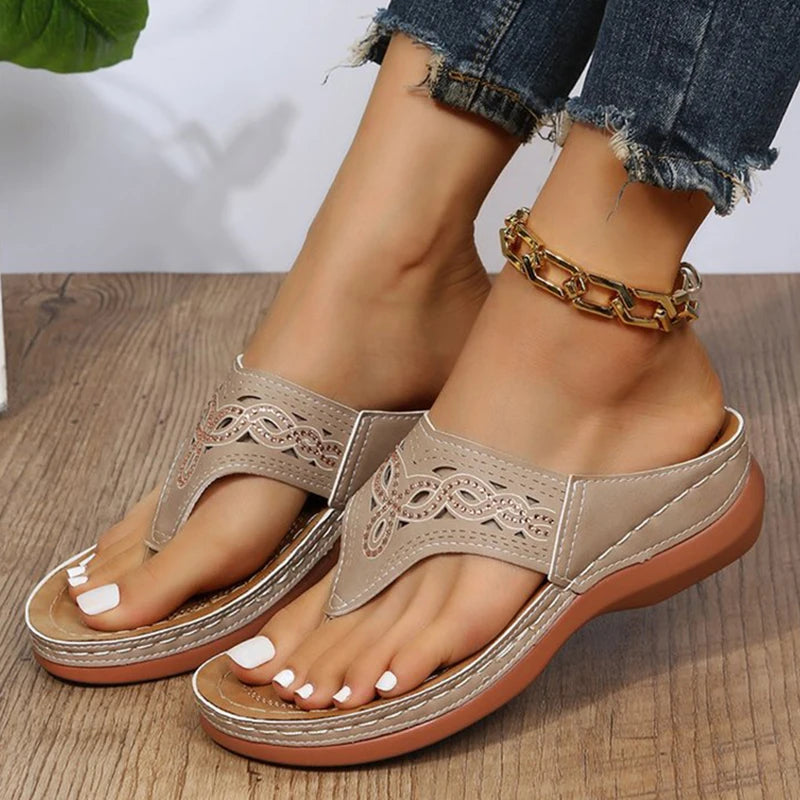 Clip Toe Wedge Sandals
