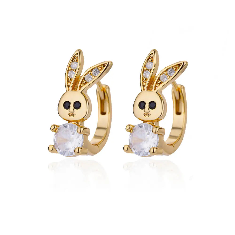 Zircon Round Hoop Earrings