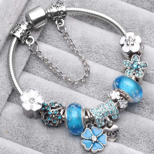 Vintage Silver Color Charms Bracelets