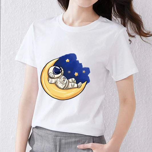 Ins Wind White Simple Casual Ladies Top