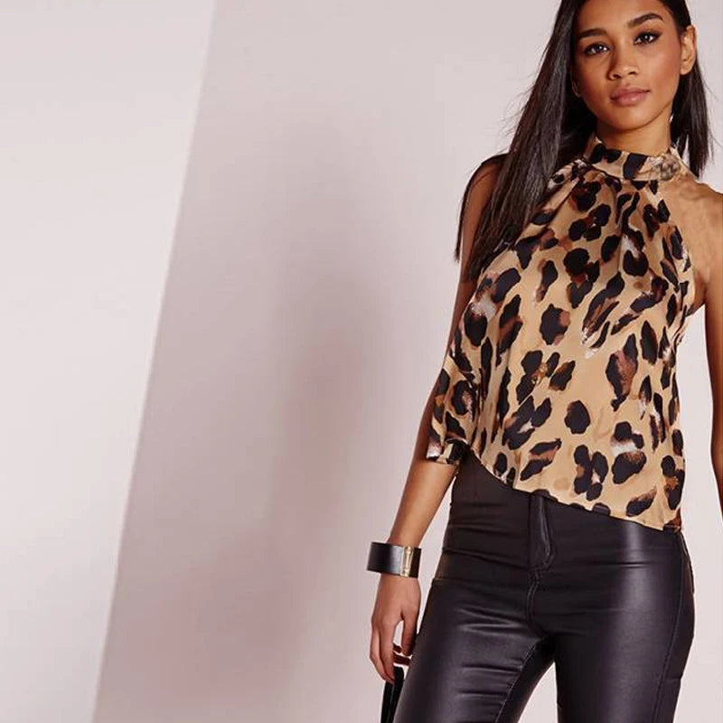 Women Tops Sexy Leopard Print