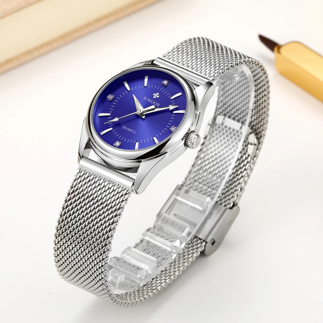 Elegant Simple Waterproof Women’s Quartz Wristwatch