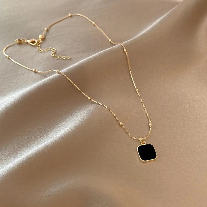 Exquisite Minimalist Square Pendant Choker Necklace