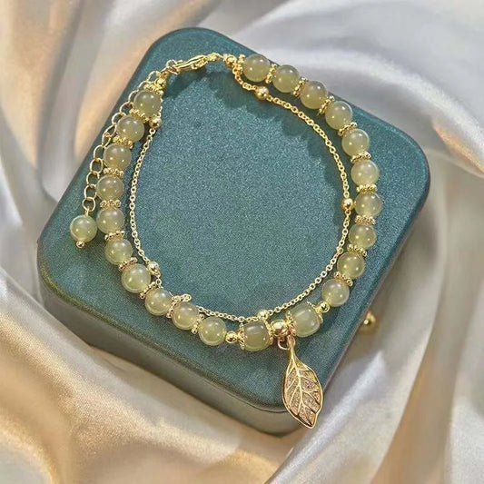 Green Hetian Jade Bracelet