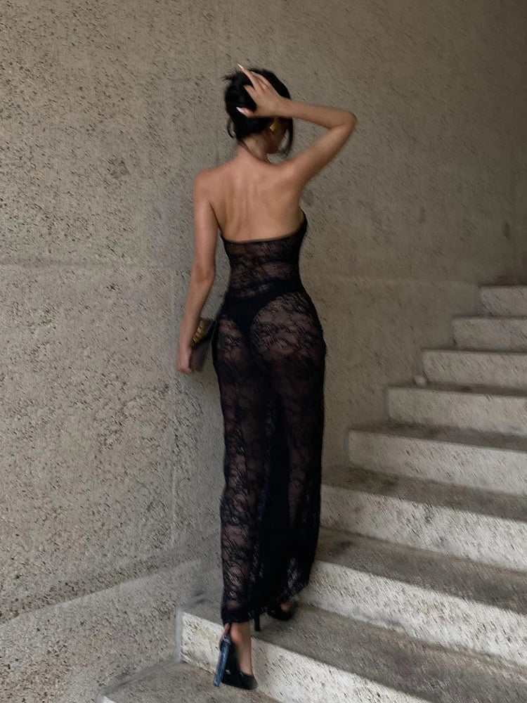 Women Strapless Backless Sexy Dress