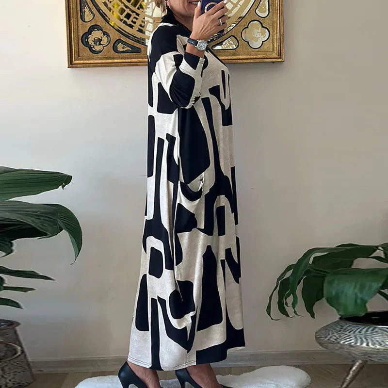 Women's Long Sleeved Loose Pullover Dress
