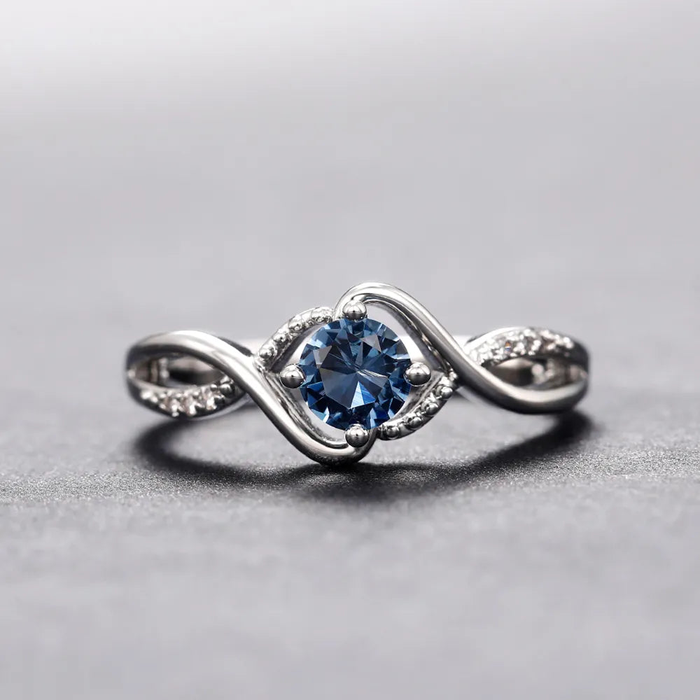 Charming Blue Cubic Zirconia Ring