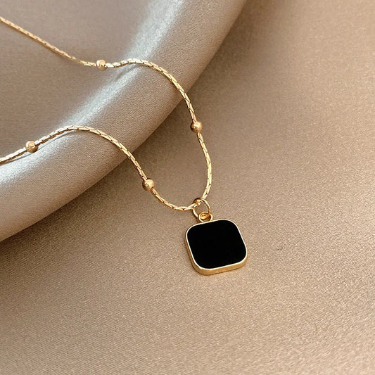 Exquisite Minimalist Square Pendant Choker Necklace