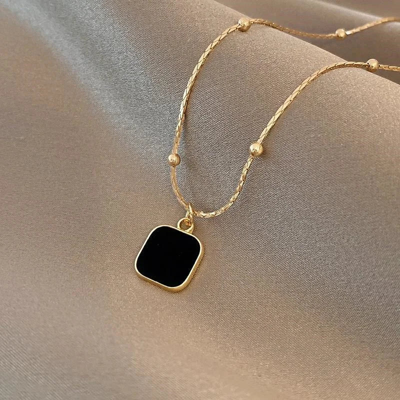 Exquisite Minimalist Square Pendant Choker Necklace