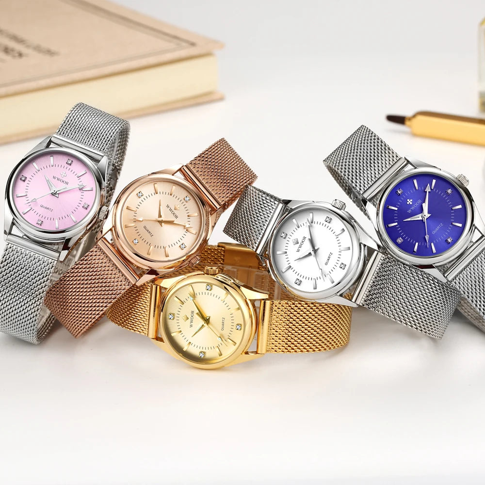 Elegant Simple Waterproof Women’s Quartz Wristwatch