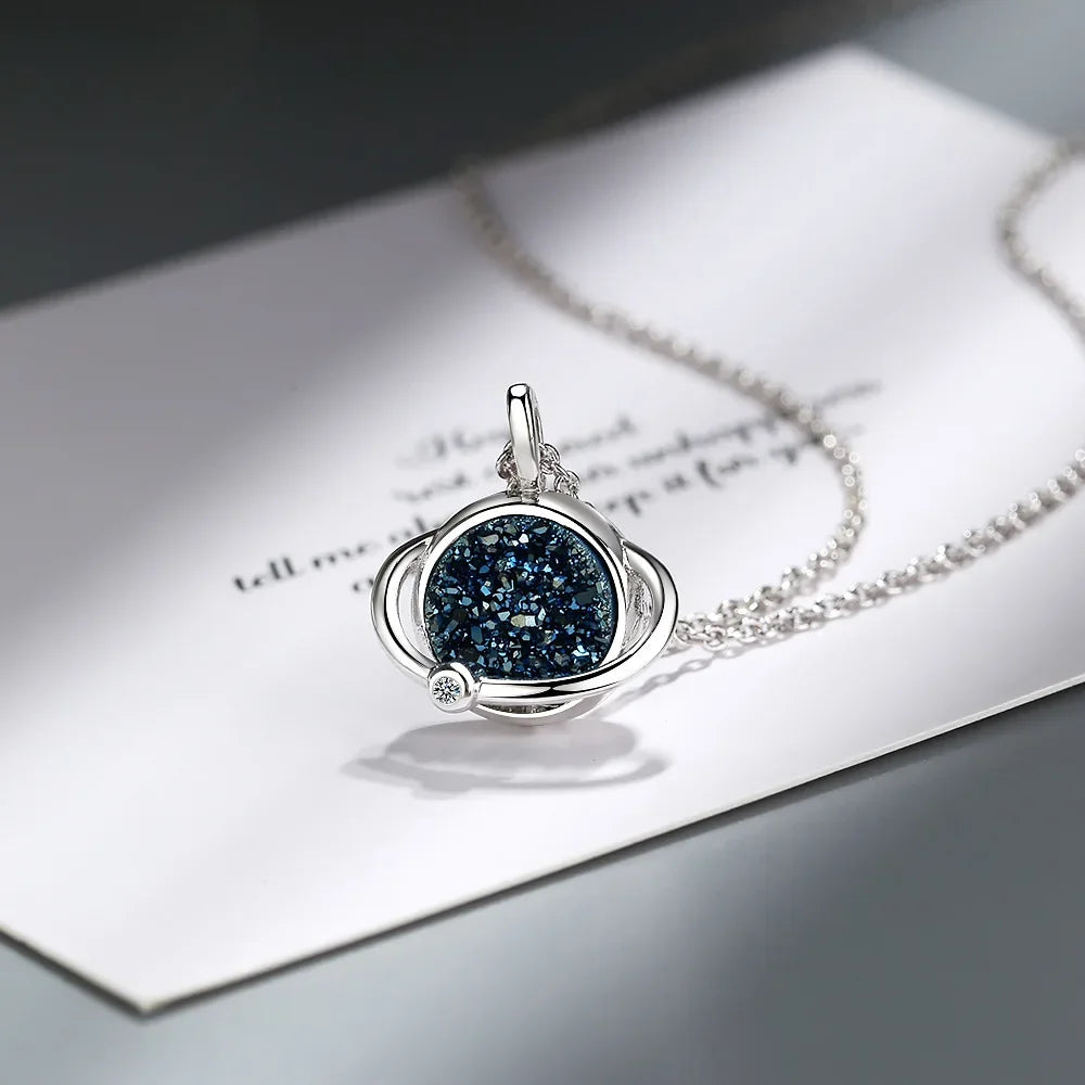 Blue Planet Women's Pendant Clavicle Necklace