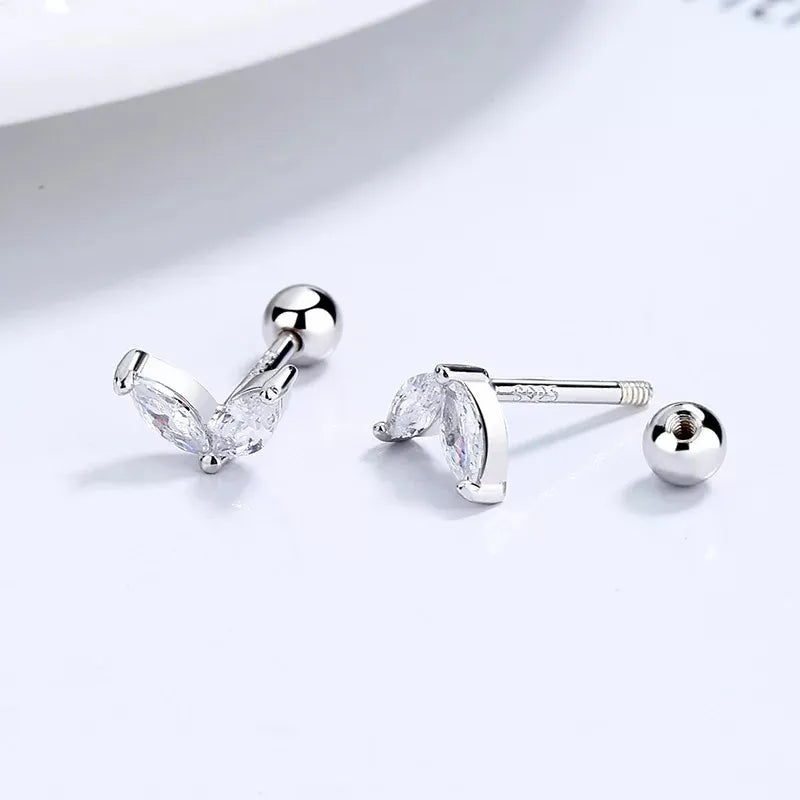 2PC Stainless Steel Little Huggies Hoop Earring