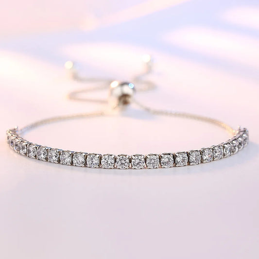 Elegant Zircon Tennis Zircon Crystal Bracelet