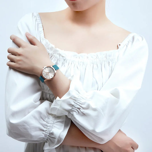 Casual Fashion Original Genuine Leather Strap Women’s Wristwatch