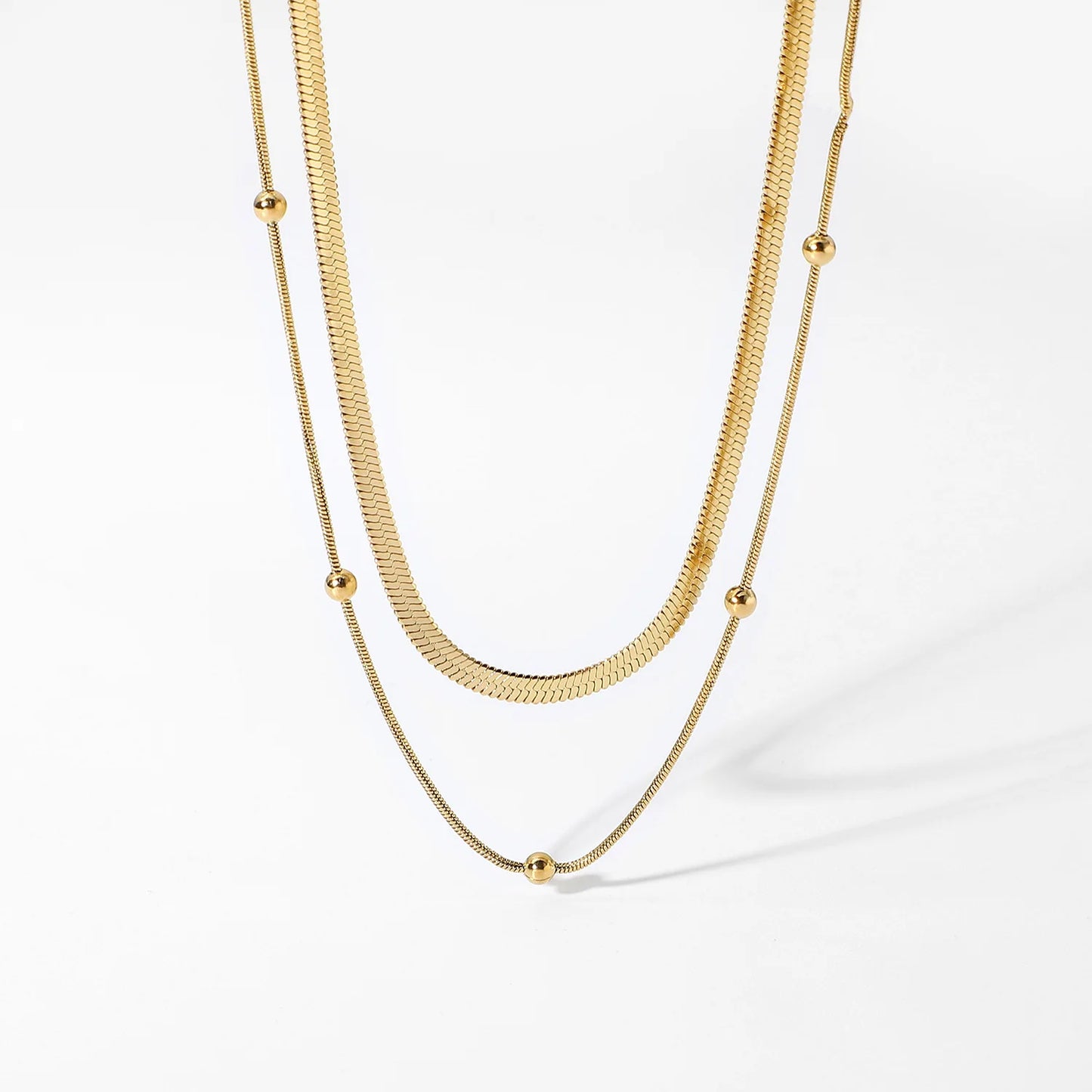 Multilayer Stacked Choker Bead Necklace