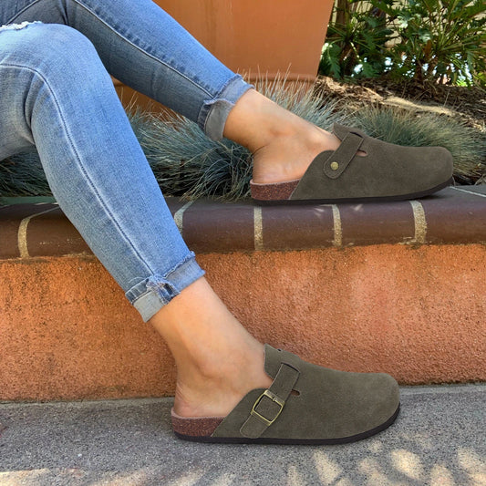 Fashion Women's Suede Mules Sandals