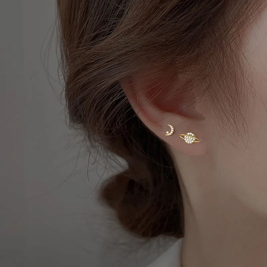 Simple Piercing Stud Earrings