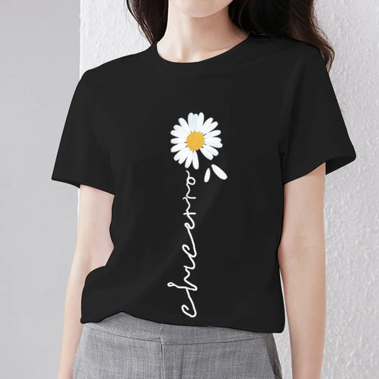 Women's T-shirt Casual Slim Round Neck