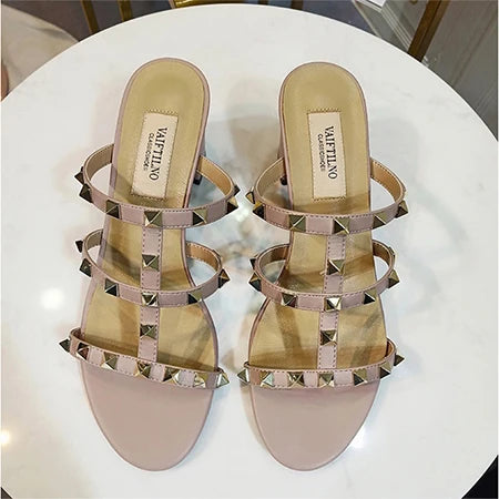 Luxury Genuine Leather Sexy Open Toe Flat Sandals