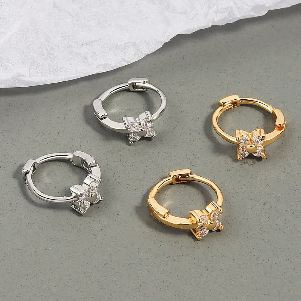 2PC Stainless Steel Little Huggies Hoop Earring