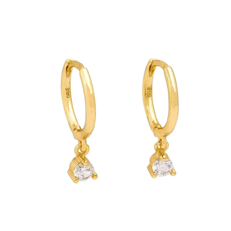 2PC Stainless Steel Little Huggies Hoop Earring
