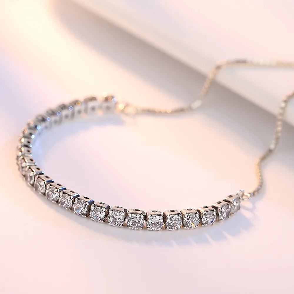 Elegant Zircon Tennis Zircon Crystal Bracelet