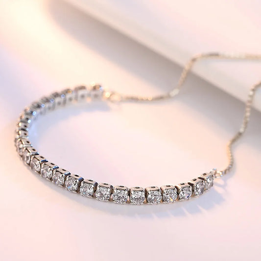 Elegant Zircon Tennis Zircon Crystal Bracelet