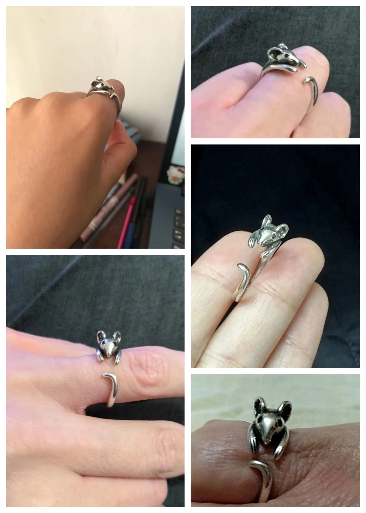 Cute Mouse Shape Open Ring