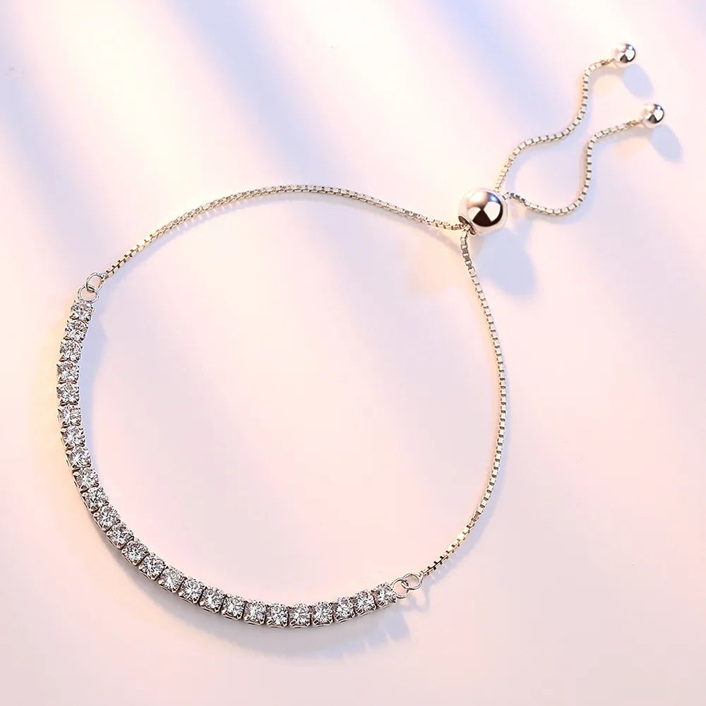 Elegant Zircon Tennis Zircon Crystal Bracelet